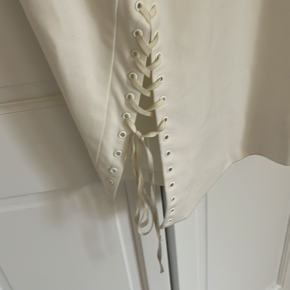 Michelle Mason Lace Midi Dress in Ivory - Picture 3 of 10